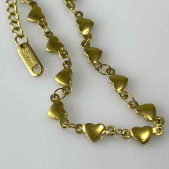 Heart Chain Necklace Stainless Steel - Picture 4 of 5